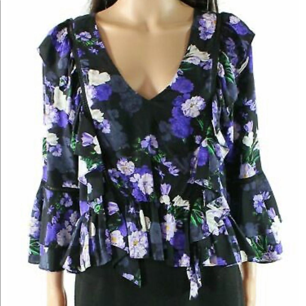 Marissa Webb purple floral blossom top